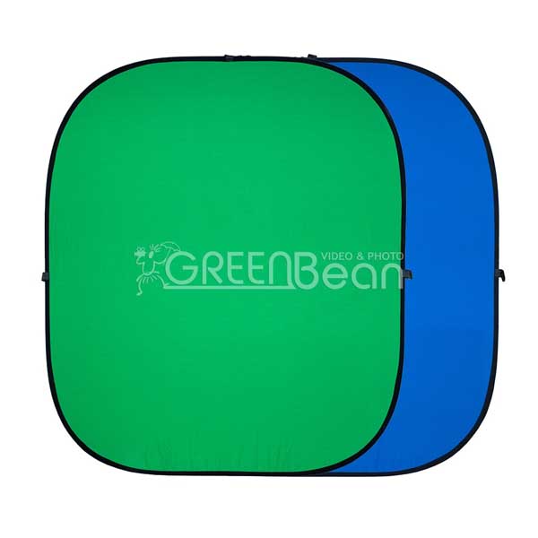 картинка Двухсторонний тканевый фон хромакей GreenBean Twist 240 х 240 B/G от магазина Ultra-mart