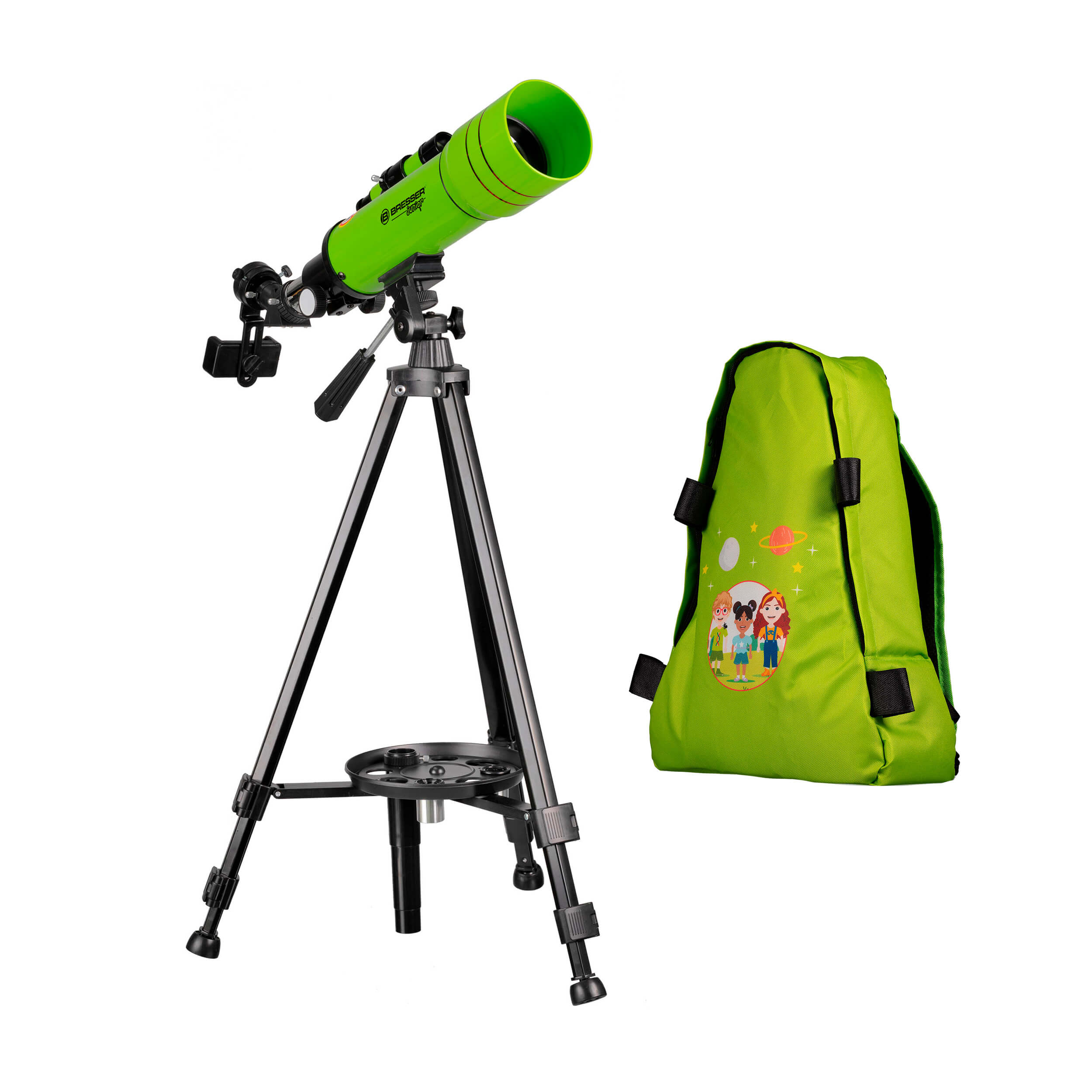 картинка Телескоп BRESSER JUNIOR  70/400 в зеленом рюкзаке (8850610B4K000) от магазина Ultra-mart