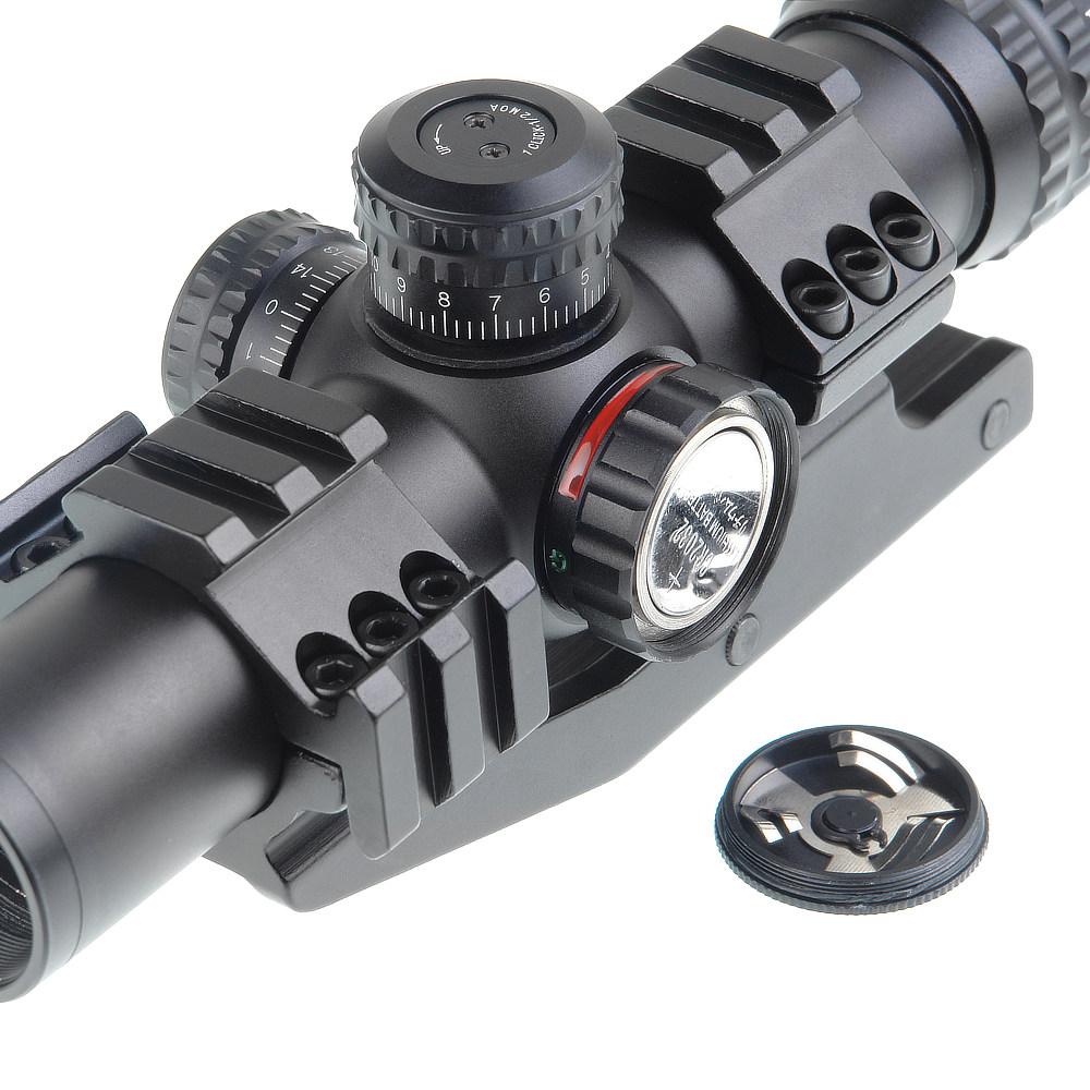 картинка Прицел оптический Veber Black Russian 1-4х24 RG загонник, арт.26245 от магазина Ultra-mart