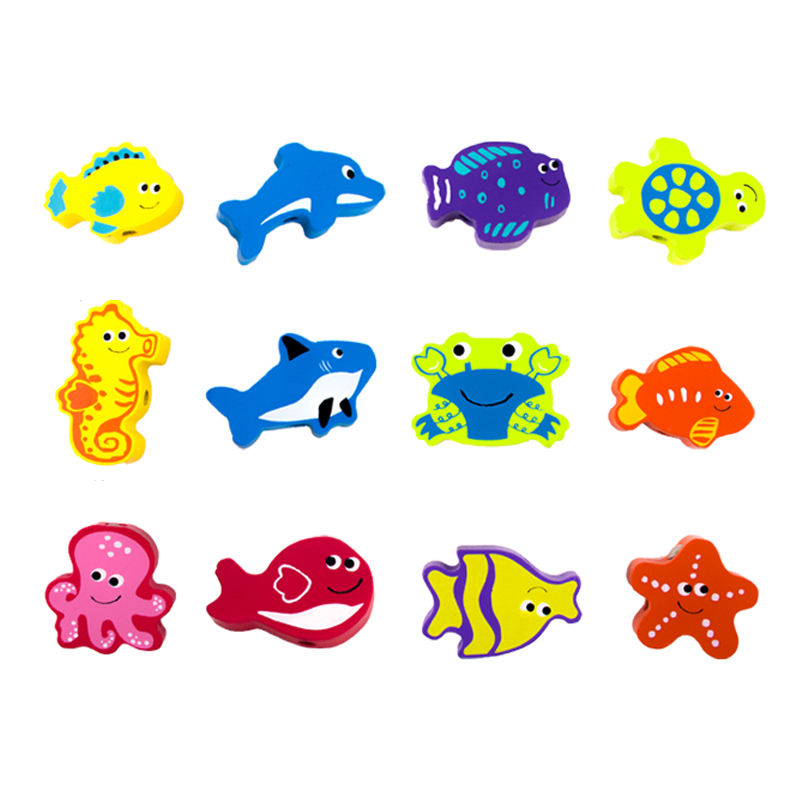 картинка Развивающая игрушка-рыбалка UltraTOY Fish-32 деревянная от магазина Ultra-mart
