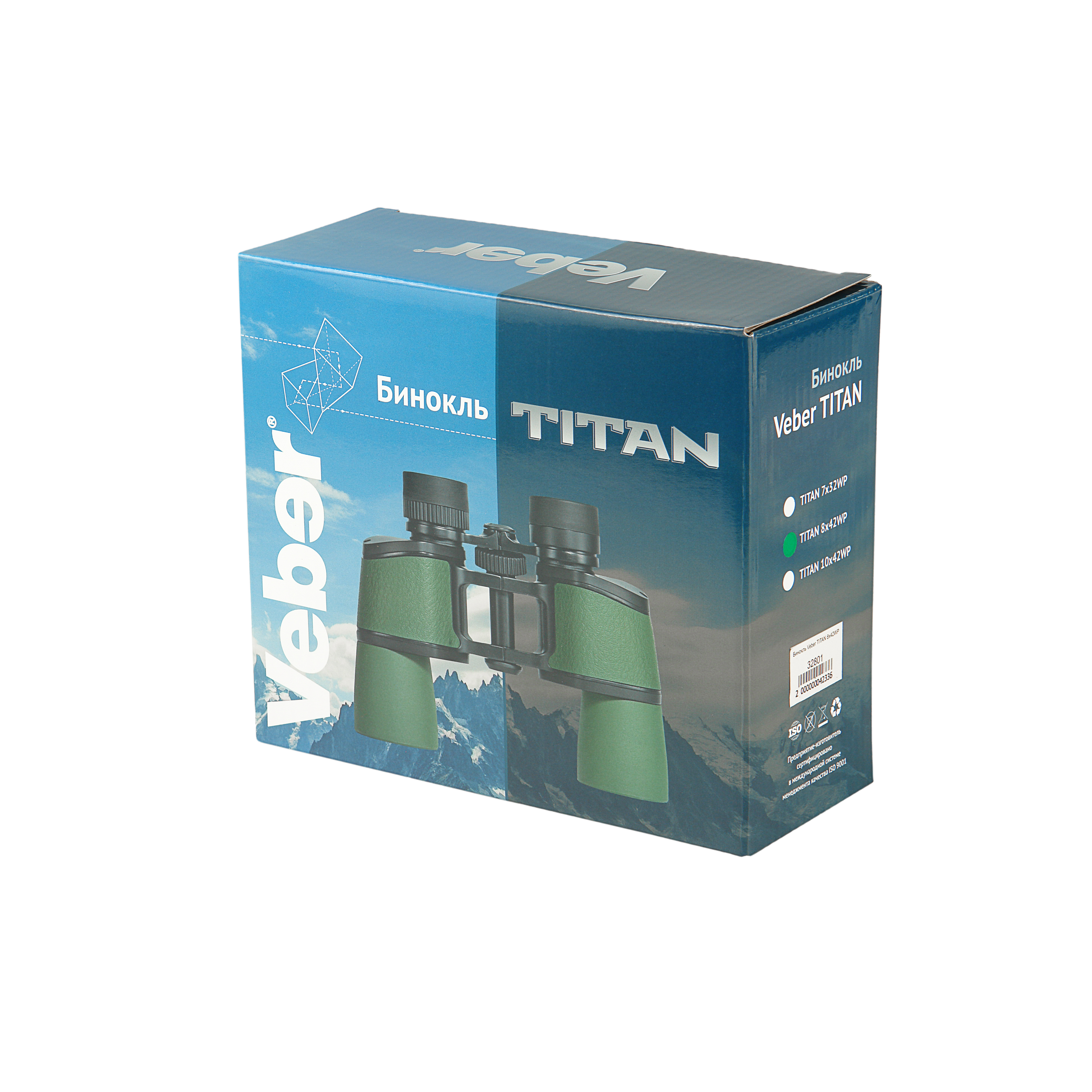 картинка Бинокль Veber TITAN 10x42WP зеленый арт.32802 от магазина Ultra-mart