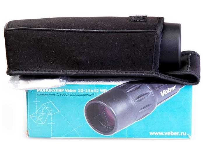 картинка Монокуляр Veber 10-25x42 WP черный от магазина Ultra-mart