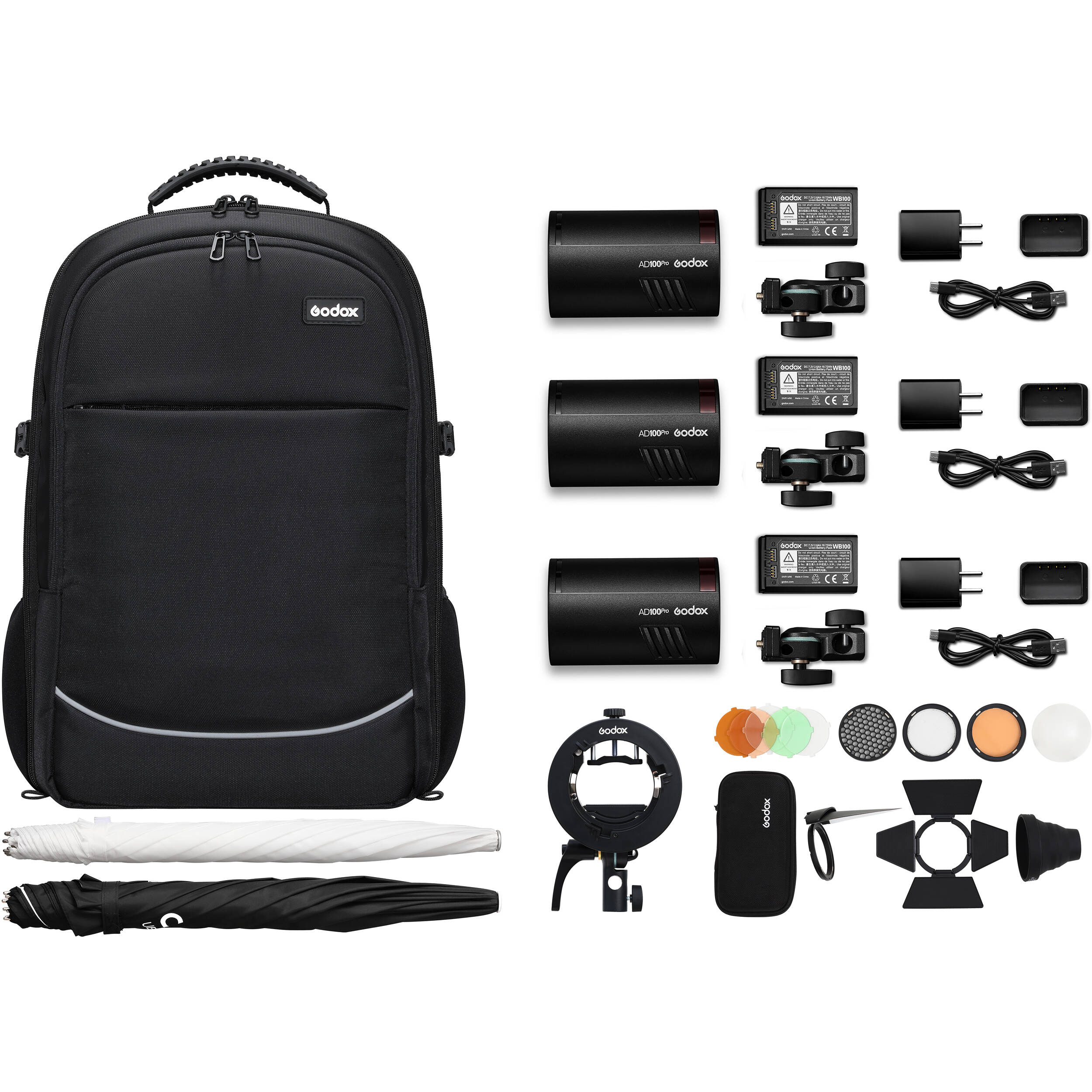 картинка Комплект студийного оборудования Godox AD100Pro Three KIT от магазина Ultra-mart