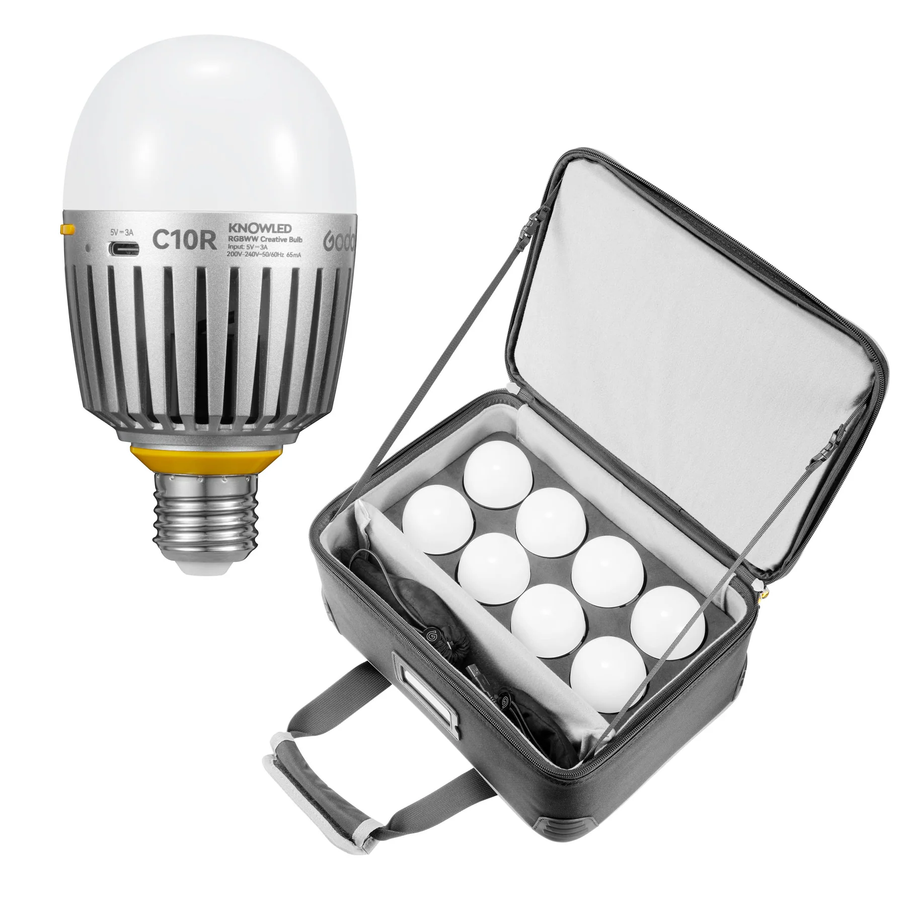 картинка Комплект светодиодных ламп Godox Knowled C10R-K8 в кейсе от магазина Ultra-mart