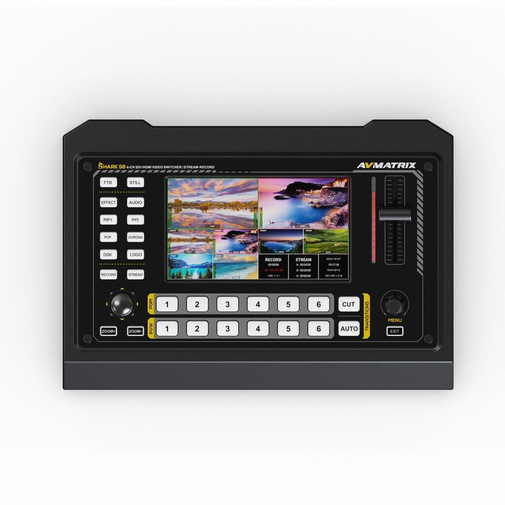 картинка Видеомикшер-стример AVMATRIX Shark S6 компактный 6CH HDMI/SDI от магазина Ultra-mart