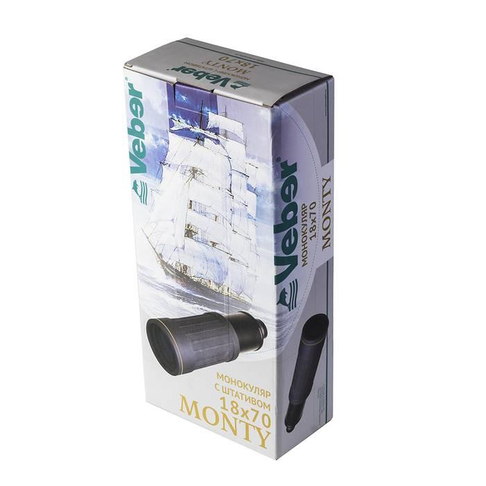 картинка Монокуляр Veber Monty 18x70 BR черный от магазина Ultra-mart