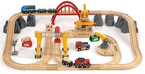 картинка BRIO Деревянная железная дорога с мостовым краном Люкс БРИО 33097 от магазина Ultra-mart