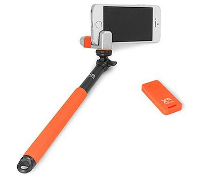 картинка Xsories Me-Shot Deluxe монопод для селфи с пультом ДУ оранжевый, 93 см от магазина Ultra-mart