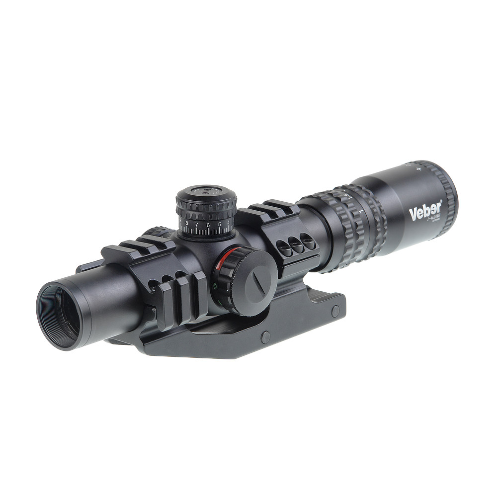 картинка Прицел оптический Veber Black Russian 1-4х24 RG загонник, арт.26245 от магазина Ultra-mart