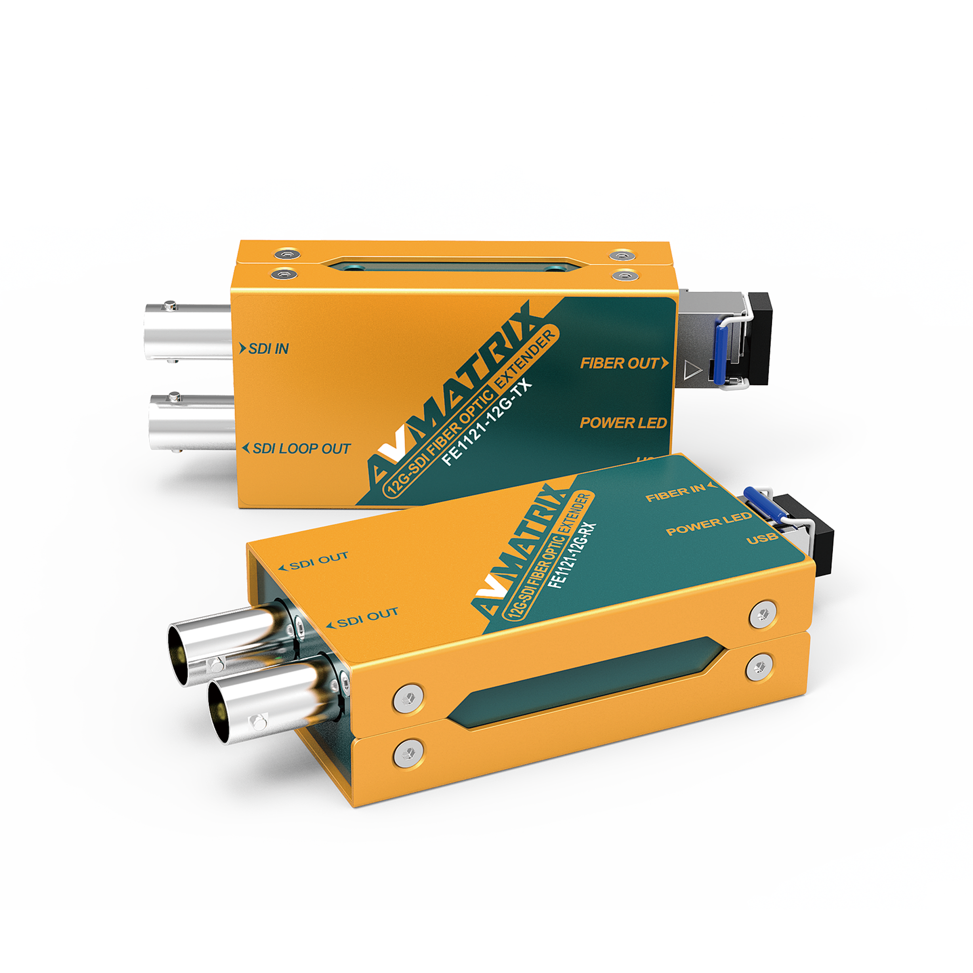 Волоконно-оптический удлинитель AVMATRIX FE1121-12G SDI 10км