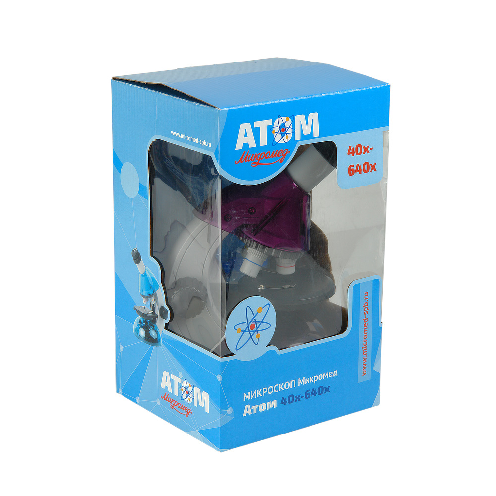 картинка Микроскоп Микромед Атом 40x-640x (аметист) от магазина Ultra-mart