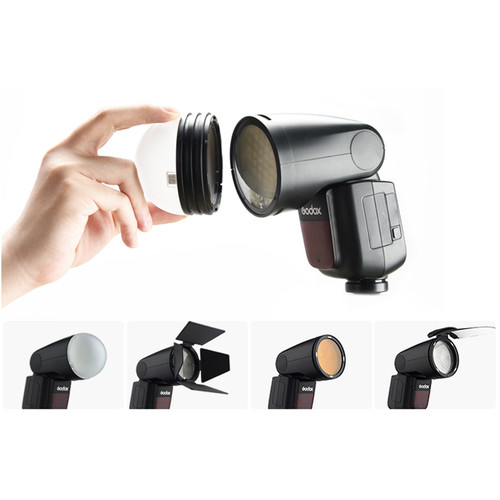 картинка Вспышка накамерная с круглой головкой Godox V1C для Canon, арт. 27231 от магазина Ultra-mart