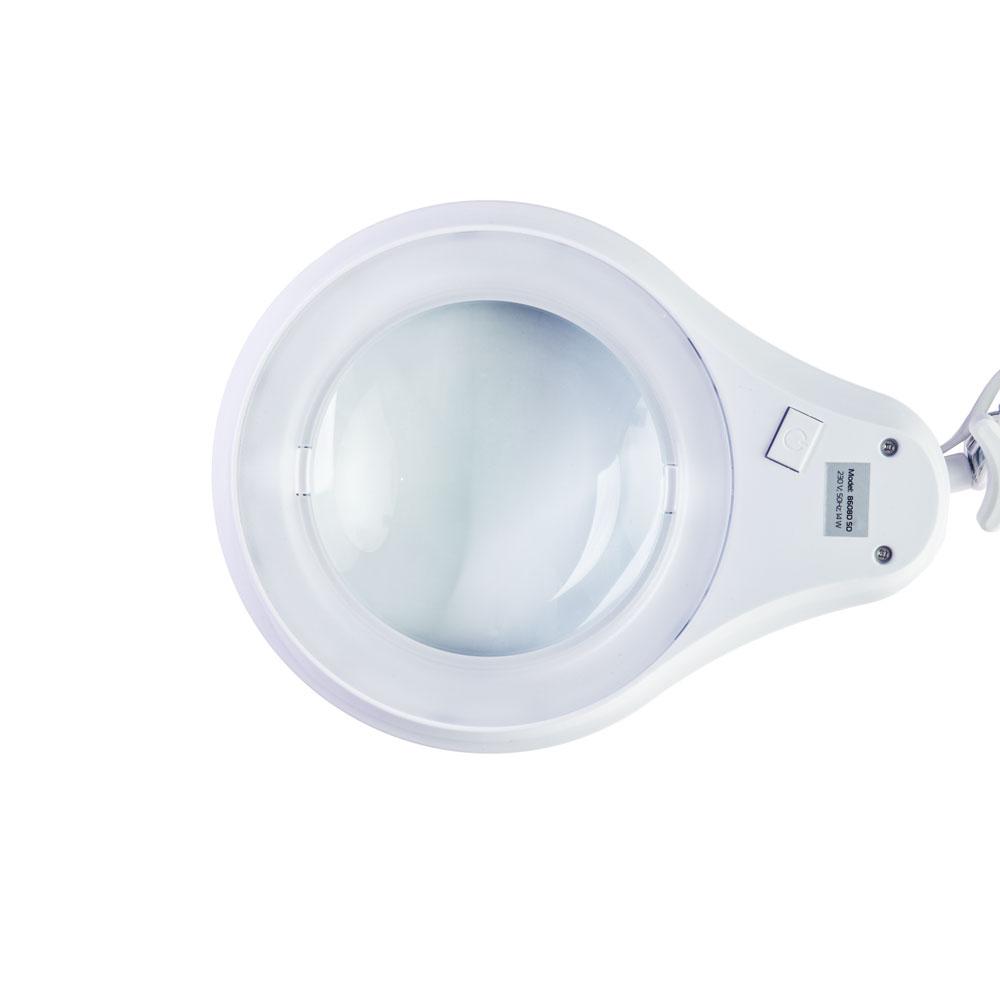 картинка Лупа 8608D 5D (5 дптр, 127 мм) на струбцине с подсветкой LED, арт. 25598 от магазина Ultra-mart