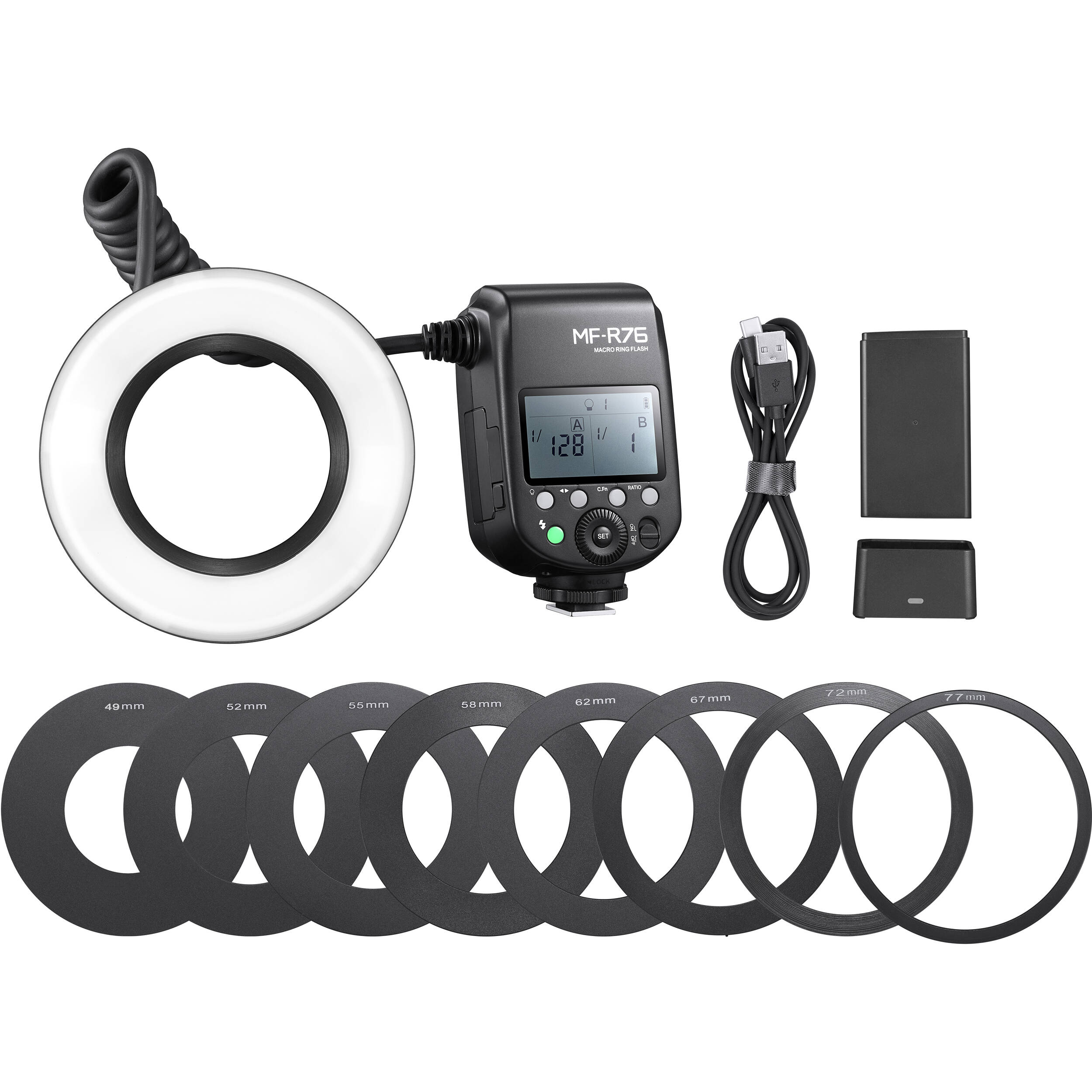 картинка Вспышка для макросъемки Godox MF-R76 кольцевая,  GN14, арт. 29139 от магазина Ultra-mart