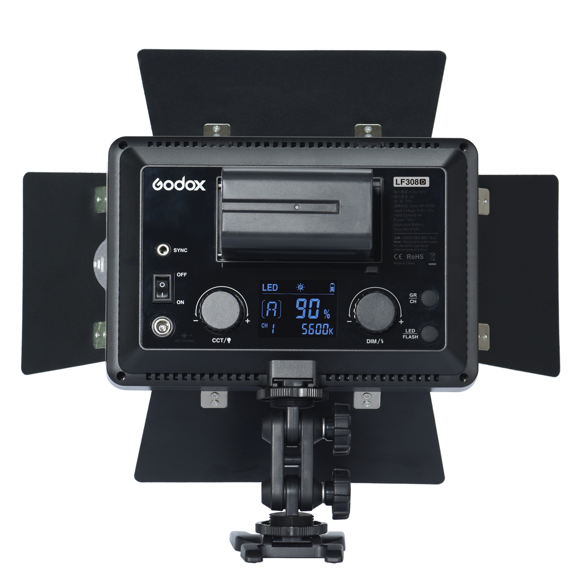 картинка Осветитель светодиодный с функцией вспышки Godox LF308D накамерный от магазина Ultra-mart
